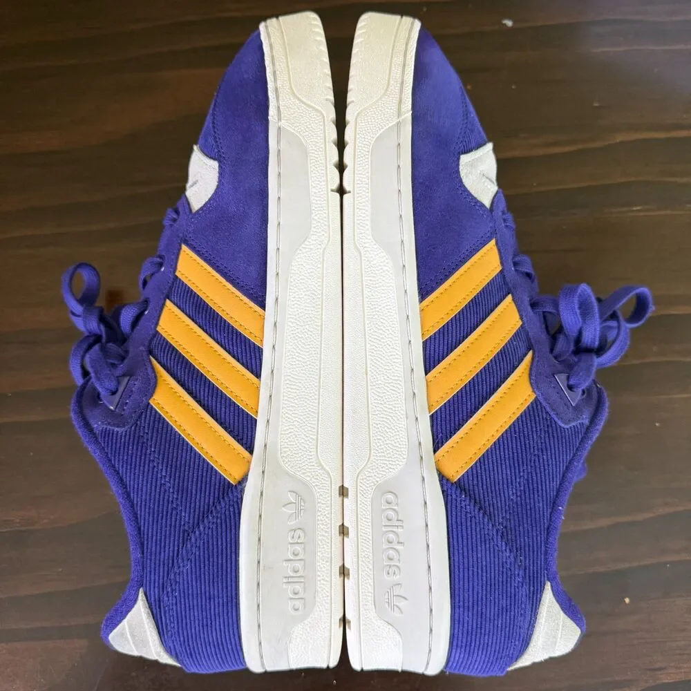adidas Rivalry Low Collegiate Purple Preloved Yellow ID8387 Size 12.5